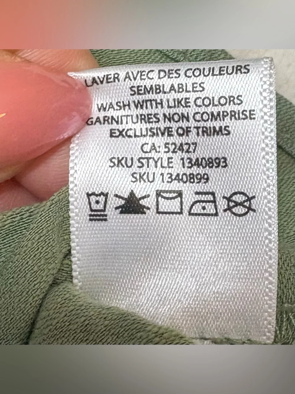 mySTYLE Green Oversized Button Up Shirt Textured Gauze Tab Sleeve Top L XL - Picture 8 of 10